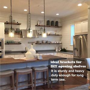 Giá Đỡ 8 Inch Màu Đen L Góc Hỗ Trợ Nhiệm Vụ Nặng Nề Công Nghiệp Mộc Mạc Nổi Trang Trí Đúc Sắt Thép Tường Kệ Chân Đế Kim Loại - Product Image 6