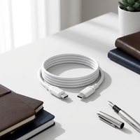 Cable de Datos Tipo-C de Carga Rápida PD de 100W 6A, TPE Trenzado, para Teléfono Móvil, Banco de Energía, Computadora y Tableta