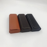 Étui à lunettes optiques rectangulaire simple en cuir PU de luxe fait main avec logo YAZHI, impression personnalisée gratuite, semi-rigide