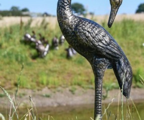 รูปปั้นหงส์ตกแต่งสวนรูปปั้นหงส์ทำด้วยมือรูปปั้นหงส์หล่อสำหรับตกแต่งวันหยุดคริสต์มาส - Product Image 3