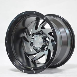 Roulements, moyeux de roues pour voiture, <span class=keywords><strong>15</strong></span> <span class=keywords><strong>pouces</strong></span>, alliage d'aluminium noir, 4x4, vente en gros, <span class=keywords><strong>jantes</strong></span> en fonte pour SUV - Product Image 3