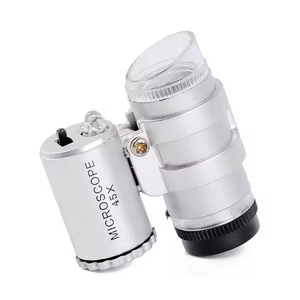45x Mini Pocket LED UV jewellers Loupe đồ trang sức Kính lúp cầm tay cầm tay kính hiển vi cho apprecating - Product Image 2