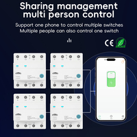 Disjoncteur intelligent WiFi Tuya 63A 3P+N avec télécommande, minuterie, compte à rebours, cycle de temporisation, 3 relais de coupure, L AC 3x110V/3x230V