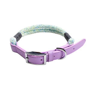 Correa ajustable de nailon para perros con patrón de puntos reflectantes y mango acolchado para perros pequeños, estilo sencillo, verde lavanda - Product Image 5
