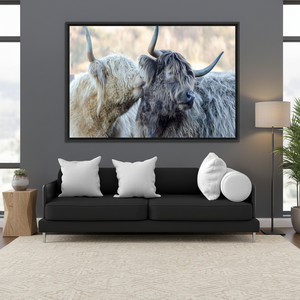 Elegant Printed <b>Canvas</b> Artwork: Living Room Animal Decor,BLACK <b>FRAMED</b> <b>CANVAS</b> - Product Image 3