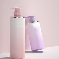 En Gros : Ensemble Bouteilles Cylindriques en PET avec Pompe Design Classique pour Shampoing et Lotion, 500ml et 750ml