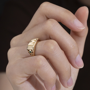Anillo de compromiso Messi Jewelry MSR-2169 de 18k con diamante redondo de colores, tallado en laboratorio. - Product Image 3