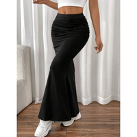 Nouvelle jupe midi pour femmes printemps, été et automne : jupe longue plissée sexy, moulante, qui s'adapte aux hanches. ODM OEM