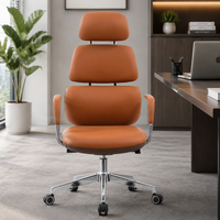 Chaise de direction Lighluxury, chaise de bureau ergonomique, chaise d'ordinateur pour la maison, chaise de patron texturée, chaise pivotante professionnelle