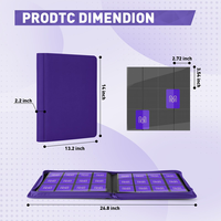 Porte-cartes de visite personnalisé en cuir PU premium avec fermeture éclair, 480 emplacements, 12 pochettes, blocage RFID