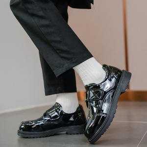 Boys British Style Leather <b>Shoes</b> 2026 New Spring Autumn Black <b>Soft</b> Sole Kids School Uniform <b>Shoes</b> For Primary Students - Product Image 4