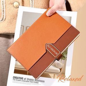 Carnet de notes professionnel haut de gamme A5 en PU, design de poche, boucle magnétique, logo personnalisé, multicolore, luxe de bureau, 100 feuilles, UV - Product Image 4