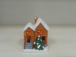Résine Noël Mini Maison Micro <span class=keywords><strong>Paysage</strong></span> Lumineux <span class=keywords><strong>Neige</strong></span> Maison Décorations Fée Jardin Accessoires - Product Image 2