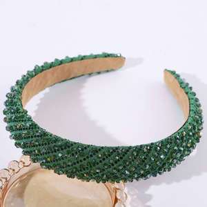 All'ingrosso Fascia per capelli con diamanti di lusso alla moda accessori per capelli da donna con perline barocche con strass imbottito - Product Image 3
