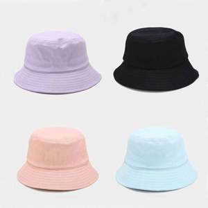 Chapeau de soleil d'été pour femmes de couleur unie en gros Chapeau de pêcheur avec logo personnalisé pour unisexe - Product Image 2