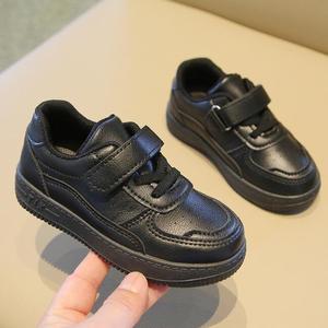 Zapatos Escolares Casuales para Niños y Niñas, <span class=keywords><strong>Zapatillas</strong></span> <span class=keywords><strong>Negras</strong></span> Deportivas para Niños con Plantilla de Goma para Otoño, Invierno y Verano - Product Image 3