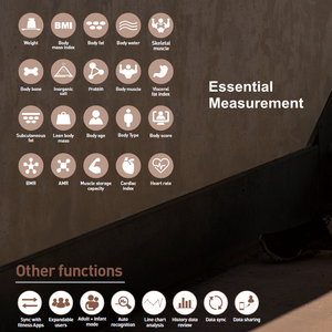 Balança de Gordura Corporal Inteligente Recarregável de 180kg 440lb com Display LCD de 6 Cores Tecnologia <span class=keywords><strong>BIA</strong></span> Aplicativo Bluetooth 18 Métricas Analisador de IMC - Product Image 2