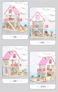 EDULAND OEM ODM CPC Casa <span class=keywords><strong>de</strong></span> Muñecas <span class=keywords><strong>de</strong></span> Madera Estilo Nórdico Princesa Rosa, Set <span class=keywords><strong>de</strong></span> Juguetes en Miniatura, Cabaña <span class=keywords><strong>de</strong></span> Juego <span class=keywords><strong>de</strong></span> Rol a la Moda <span class=keywords><strong>para</strong></span> Niños - Product Image 2