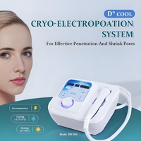 Masajeador Facial Frío y Caliente para Reducir Poros, Reafirmar la Piel y Tonificar el Rostro, Máquina Facial con Tecnología de Electroporación de Martillo Frío y Caliente