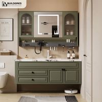 Buildgres-Ensemble de meuble de salle de bain élégant, meuble de salle de bain de style espagnol