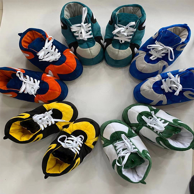 Exquisite Designs Winter Warm Plush Sneaker Teenager Adult Indoor House Sneaker Slippers