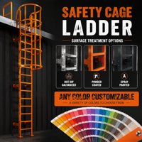 Échelle de sécurité murale sur mesure, antirouille, protection contre les chutes pour usine, toit, fabrication DIY ODM