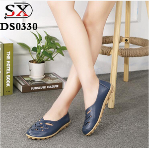 Latest Style Comfortable Fashion <strong>Oxford</strong> Bottom Genuine Leather <strong>Women</strong> Casual Ladies Flat <strong>Shoes</strong> - Product Image 6