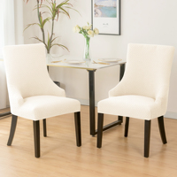 Housse de chaise d'appoint Forcheer Stretch Wingback - Housse de chaise d'appoint avec accoudoirs, housse de chaise de salle à manger rembourrée lavable