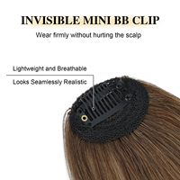 Frange à clipser chinoise en cheveux humains 100% naturels, de qualité supérieure, vierge, fine et soignée, avec frange latérale et effet air bangs, pour vente en gros