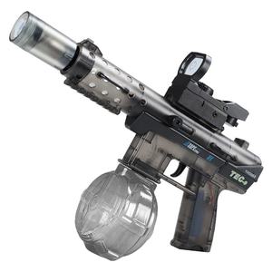 Neue TEC9 Elektrische Wasserpistole mit Coolem Flammenlicht Leistungsstarke Reichweite Motorisierte Wasserpistole Spielzeug Sommer Outdoor-Spielzeug für Erwachsene - Product Image 1