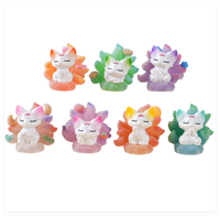 Fée amour renard chanceux enfants poupée aveugle sac Animal bricolage Anime résine Statues Miniatures Figurines à collectionner mignon bureau Mini jouet