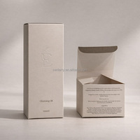 Caja de cartón plegable personalizada al por mayor con logotipo en relieve, laminación mate, cartón greige para parches para espinillas, crema para el cuidado de la piel, mascarilla facial