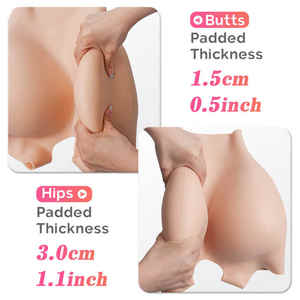 Silicone morbido femminile realistico grandi fianchi imbottiti 3cm e 2cm di imbottitura a vita alta modellante per donne glutei che migliorano - Product Image 3