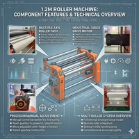 Presse à transfert thermique rotative à tambour de 200 mm pour sublimation sur tissu polyester de 1,2 m