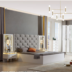 Juegos de Dormitorio Modernos con Acabado Brillante, <span class=keywords><strong>Cama</strong></span> de 1.8m, Muebles de Dormitorio de MDF para el Hogar - Product Image 4