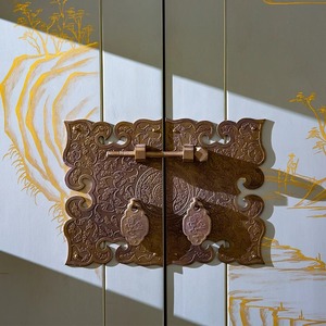 <span class=keywords><strong>Armoire</strong></span> de luxe française à double porte peinte à la main-Bois de hêtre <span class=keywords><strong>massif</strong></span> importé, meubles de rangement de salon au design original - Product Image 4