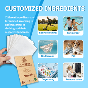 TSA-Friendly Leak-Proof 6-Sheet Travel Pack <strong>Swimsuit</strong> Laundry Detergent Sheets Sunscreen and Oil Removal <strong>Swimsuit</strong> Detergent Sheet - Product Image 4