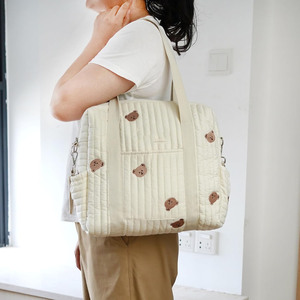 Bolsa <span class=keywords><strong>de</strong></span> pañales multifunción grande BSCI <span class=keywords><strong>de</strong></span> fábrica para mujer, bolsa <span class=keywords><strong>de</strong></span> viaje <span class=keywords><strong>de</strong></span> maternidad y bandolera <span class=keywords><strong>de</strong></span> pañales para bebés - Product Image 5