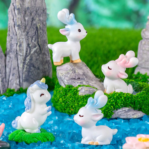 Micro Landscape Model Elk Ornament Resin Elk Unicorn Desktop Adornment Keychain Car Decor Accessories Blind Bag Surprise Toys - Product Image 3