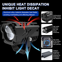 RHINO Nouveau projecteur laser LED 60W pour moto avec driver 12V 24V, lumière blanche super lumineuse, étanche, accessoires d'éclairage Cutline