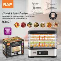 RAF R.6807 240W Voedseldehydrator met 5 lagen, digitaal display en stille werking voor fruit, vlees, kruiden, noten, bloemen en snacks voor thuisgebruik