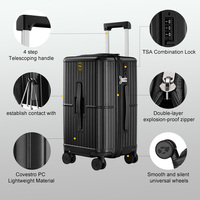 Vente en gros 20 26 30 pouces PC Serrure TSA de haute qualité personnalisé grande capacité Bagages à roulettes Ensembles de bagages