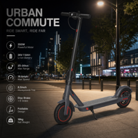 Trottinette électrique urbaine compacte grise, moteur haute puissance, batterie grande capacité, double freinage, pour les trajets quotidiens, l'école, le bureau, les déplacements urbains