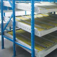 Étagère à flux de gravité pour cartons, système de stockage FIFO pour entrepôt