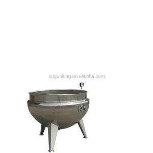 中国工厂夹套水壶蒸汽烹饪夹套水壶