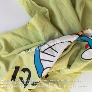 Chiffons imprimés prêts à l'emploi, mélange de chiffons recyclés en T-shirt, 95-100% coton, chiffons de nettoyage industriels, couleurs mélangées, pour le nettoyage des huiles - Product Image 4