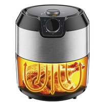 Friteuse à air électrique 4L, appareil de cuisson de cuisine, circulation d'air chaud réglable, cuisson sans huile, mini-friteuses électriques