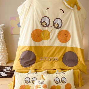 <b>Cute</b> Star Kids Bedding Set Cotton Reactive Printing Embroidered Four Seasons 40s Count For Children - Product Image 2