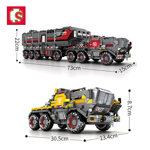 Sembo Block Série Terre errante 107001 Briques éducatives Véhicule de transport Camion porte-conteneurs Briques de construction DIY Jouets ensembles - Product Image 6