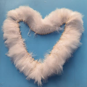 Pluma de pavo blanca lavada con doble costura de 3-5 pulgadas, pluma de sangre, pluma de marabú ensartada para atar moscas, plumas de pesca - Product Image 5